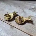 Setje van 2 Oude Kerstboomknijpers/Kaarshouders 3cm