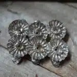 Setje van 6 Oude Kerstboomknijpers/Kaarshouders 4cm