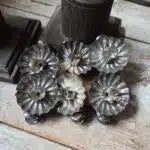 Setje van 6 Oude Kerstboomknijpers/Kaarshouders 4cm