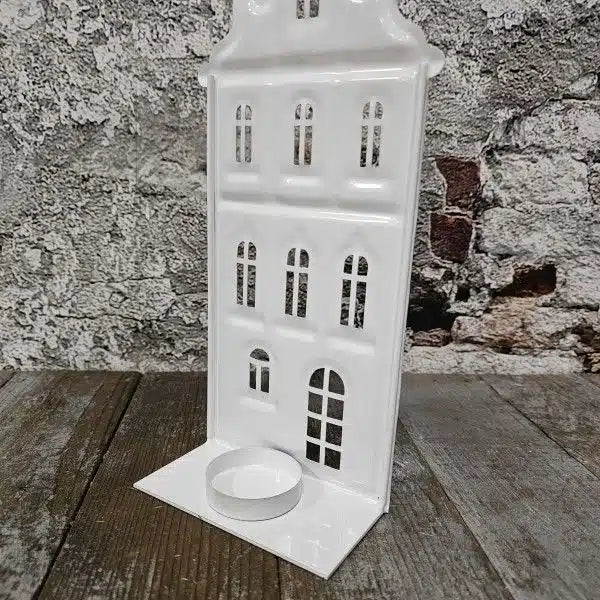 Waxinelichthouder Huis Wit