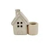 Kandelaar “Huisje” Beige 7cmB